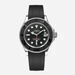 Seiko Mod Yacht Master NH35 Silver Black 40mm - Custom Automatic Watch